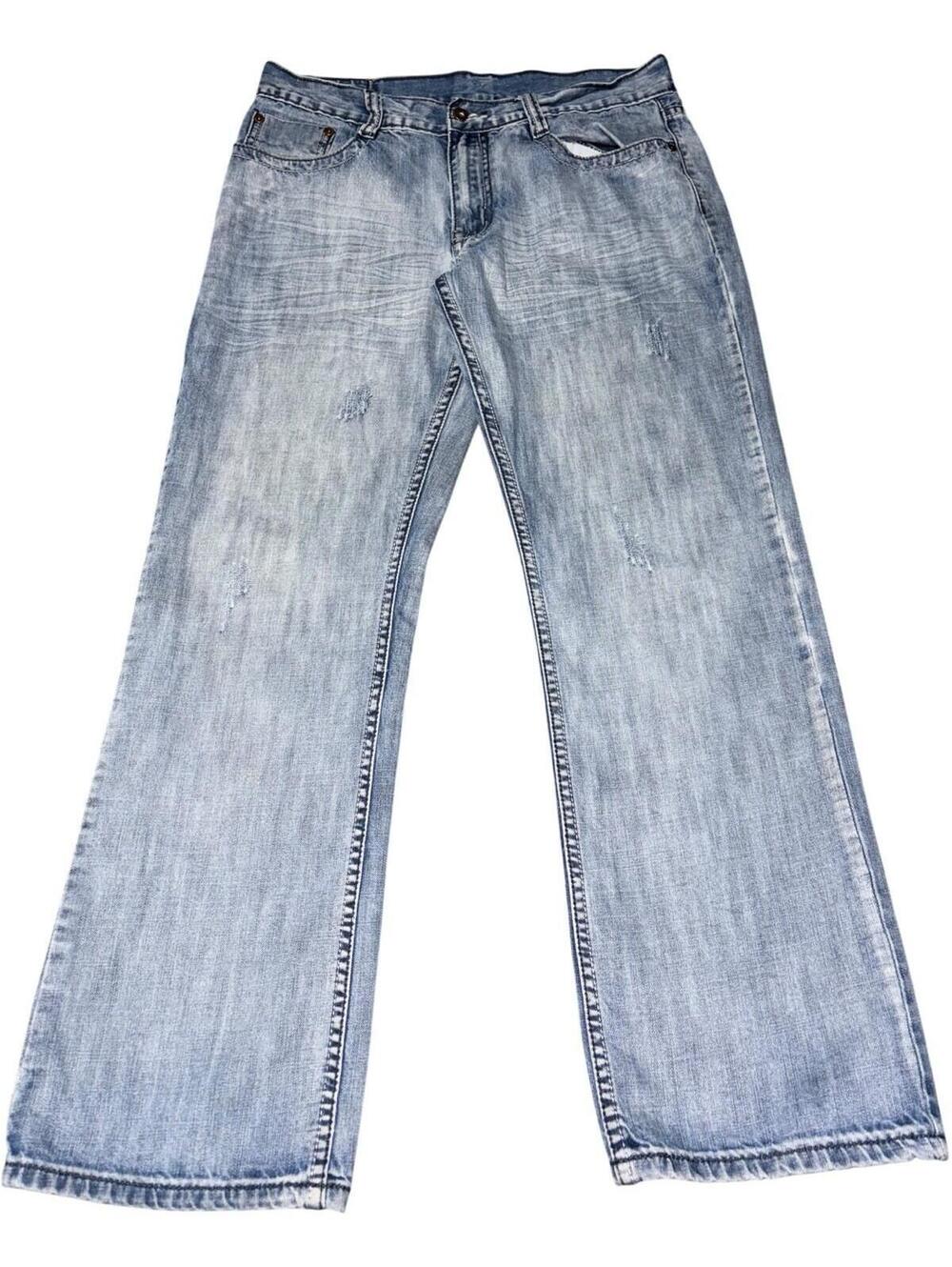 Vintage Y2k 90s Flypaper Western Jeans Distressed Grunge Embroidery Pocket Logo